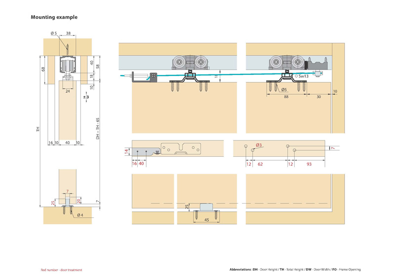 ENOX Wooden Sliding Folding Fitting System ESLD 078 H ENOX